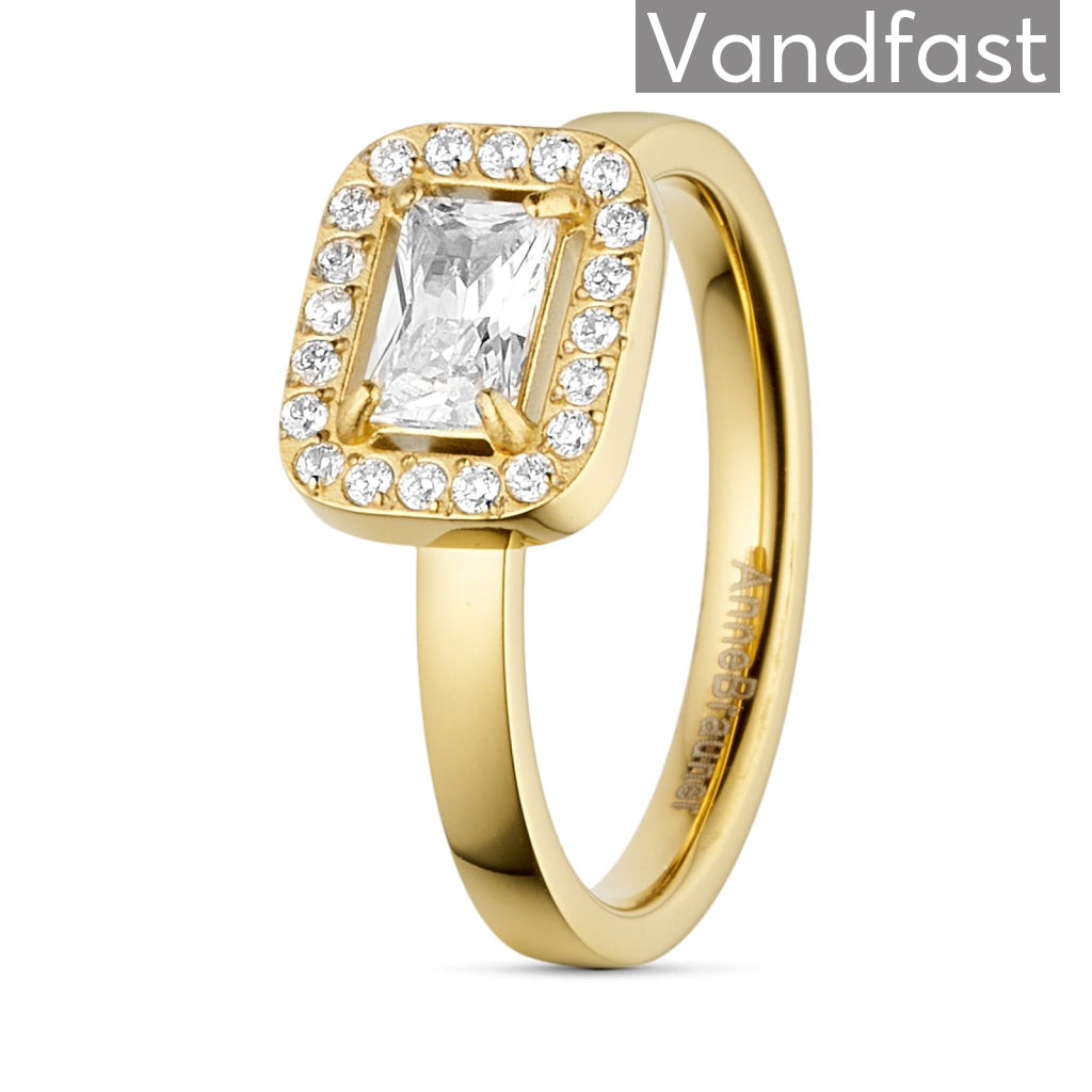 Annebrauner Chã Teau Ring 18k Guldbelagt 48