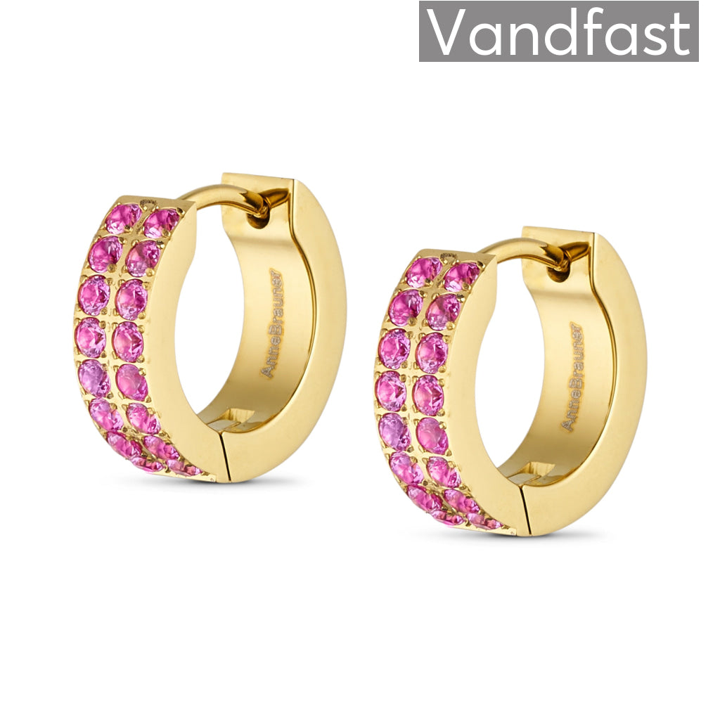 Annebrauner Creole Double Line Rose 18k Guldbelagt