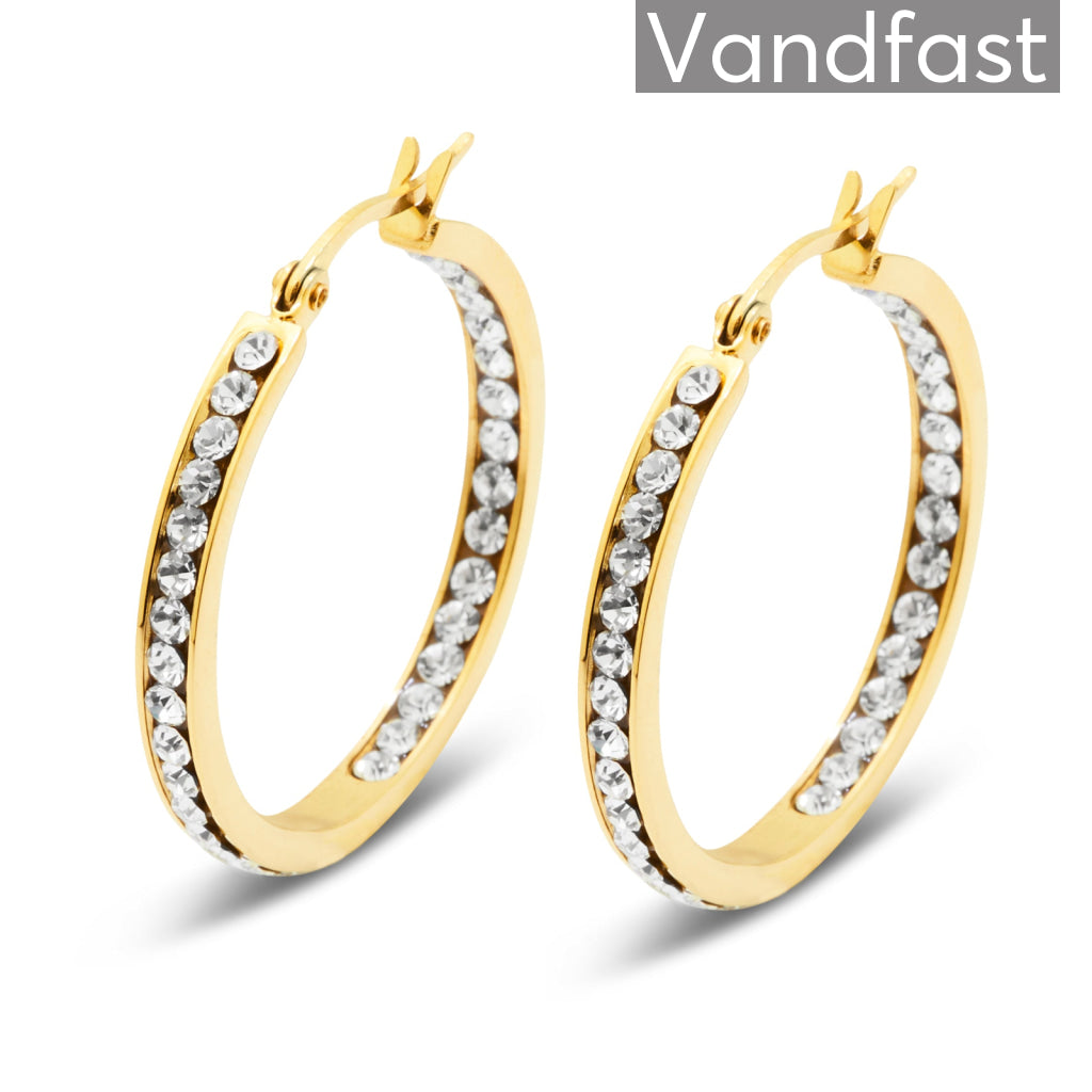 Annebrauner Creole Thin Small øreringe 18k Guldbelagt