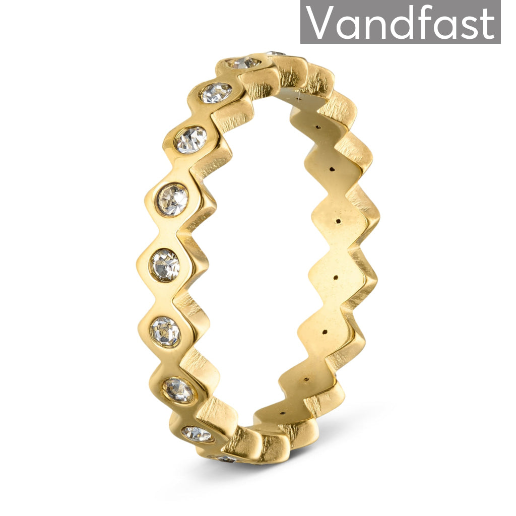 Annebrauner Crown Ring 18k Guldbelagt 47