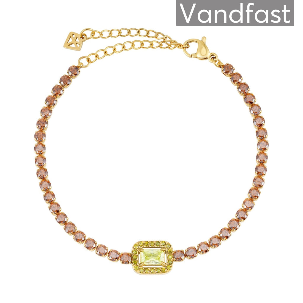 Annebrauner Glamour Mix Armbånd 18k Guldbelagt