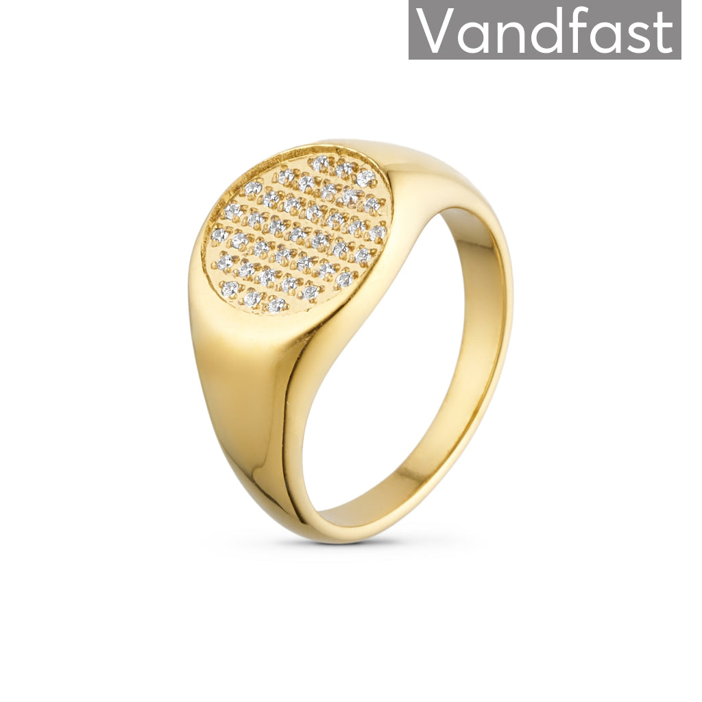 Annebrauner Lotus Ring 18k Guldbelagt 48
