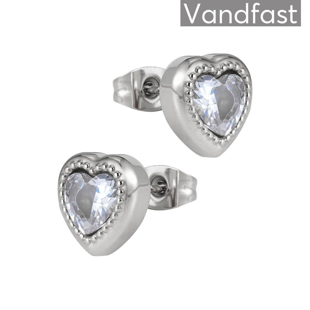 Annebrauner Passion Heart Clear øreringe