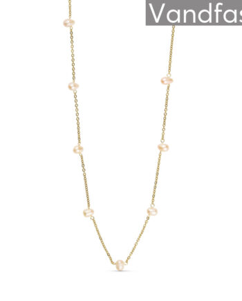Annebrauner Pearl Light Pink Halskæde 18k Guldbelagt