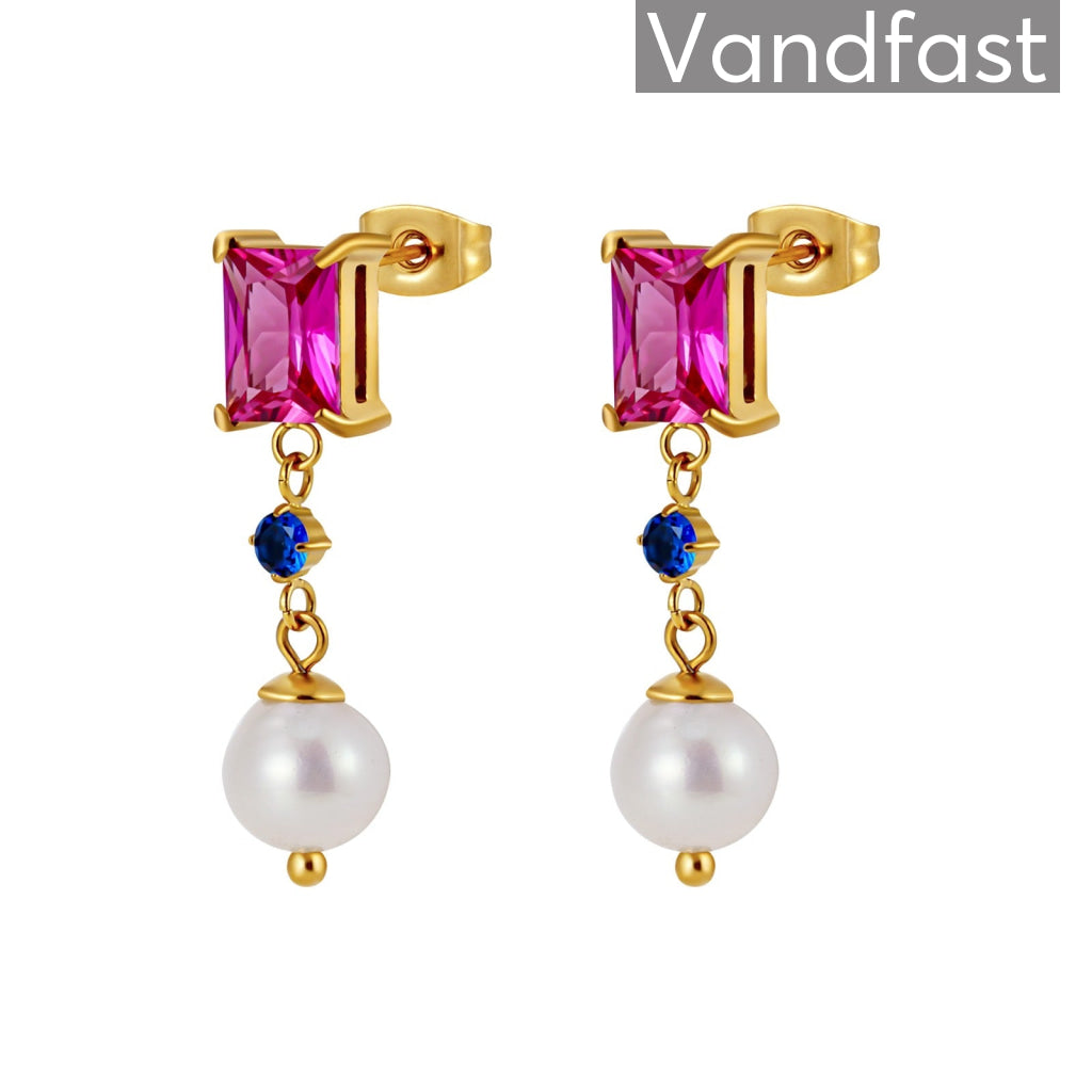 Annebrauner Pearl Queen Mix øreringe 18k Guldbelagt