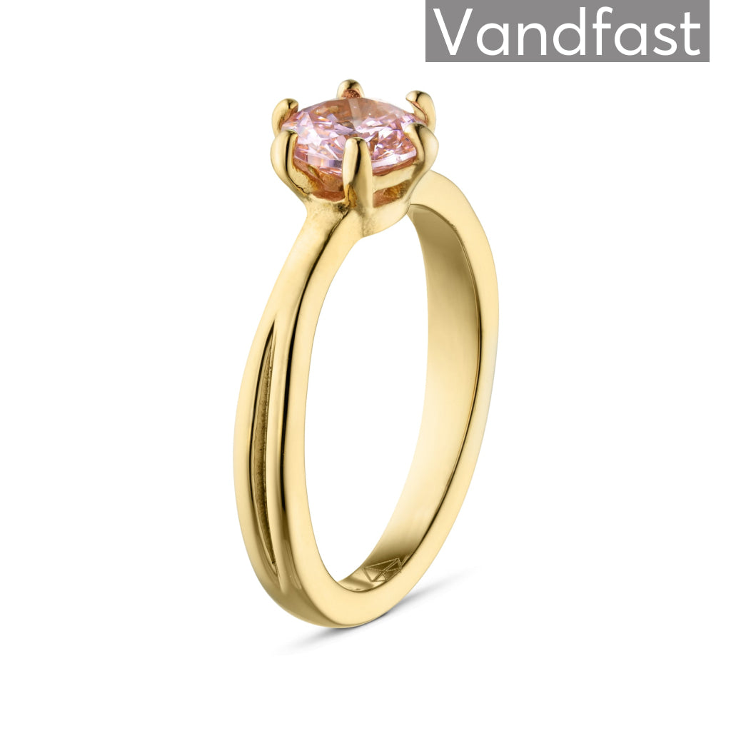 Annebrauner Princess Pink Ring 18k Guldbelagt 46