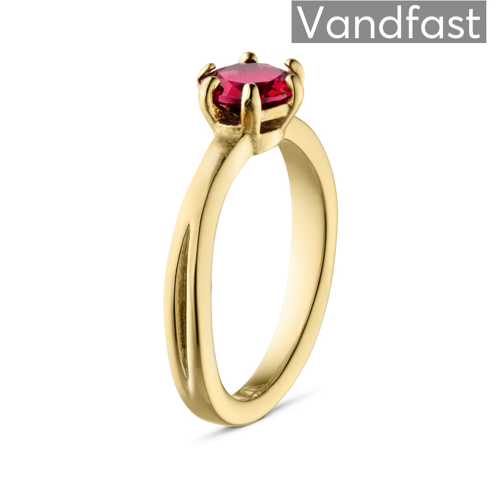 Annebrauner Princess Ruby Ring 18k Guldbelagt 48