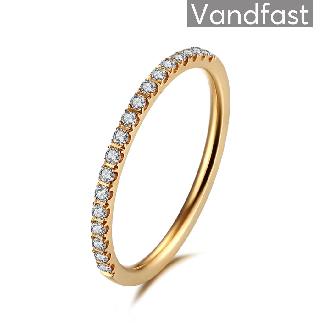 Annebrauner Side Ring 18k Guldbelagt 48