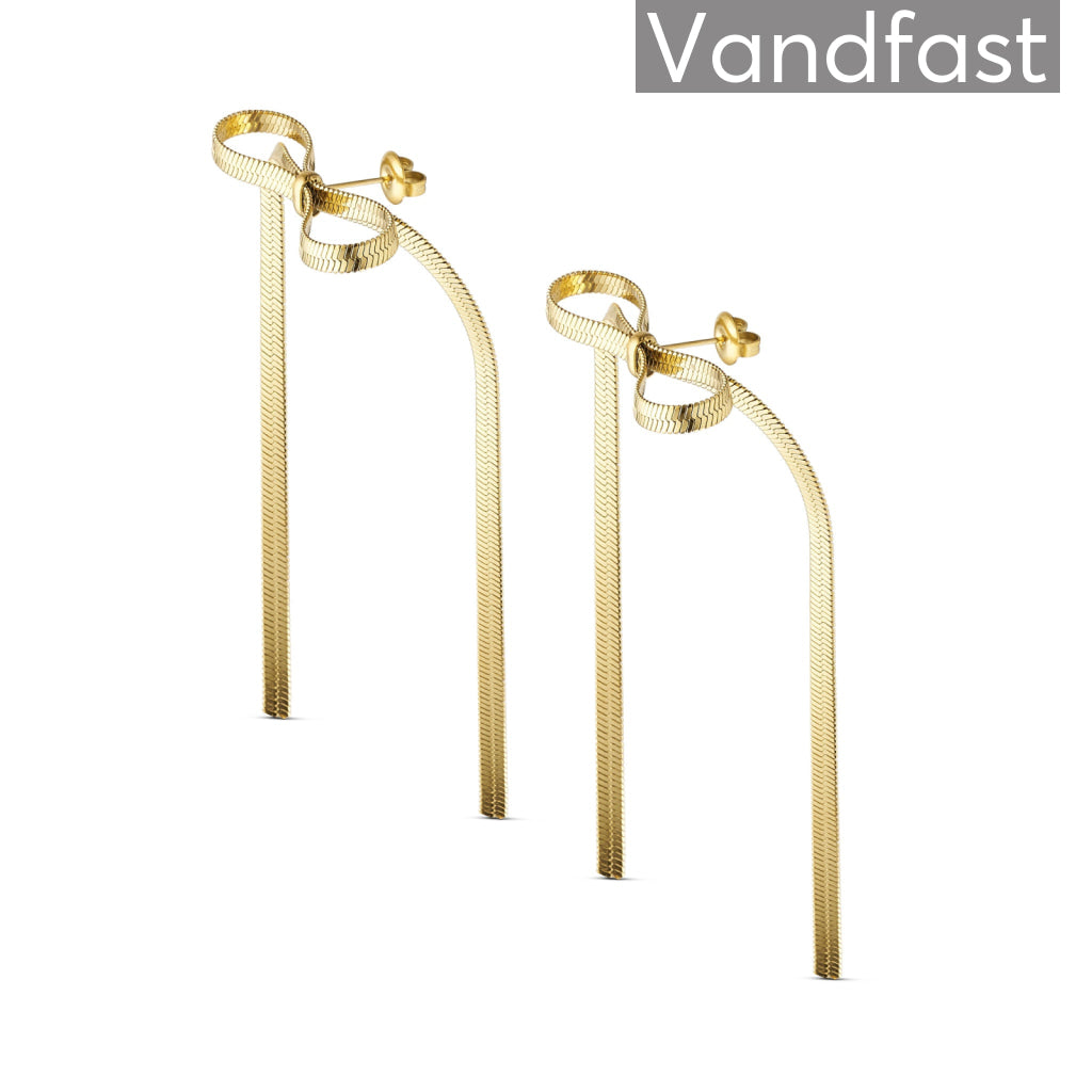 Annebrauner Snake Bow øreringe 18k Guldbelagt