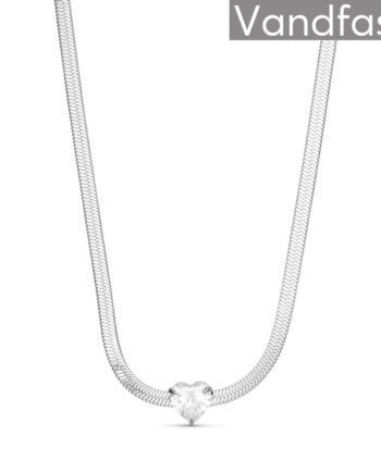 Annebrauner Snake Heart Zirconia Halskæde