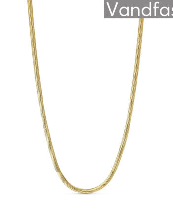Annebrauner Snake   Mm 50 Cm Halskæde 18k Guldbelagt