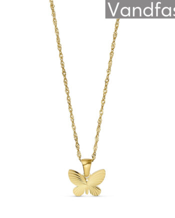 Annebrauner Sun Butterfly Halskæde 18k Guldbelagt