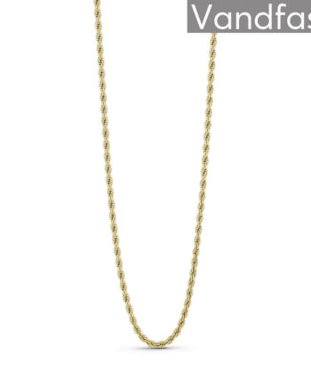 Annebrauner Swirl   Mm Halskæde 18k Guldbelagt