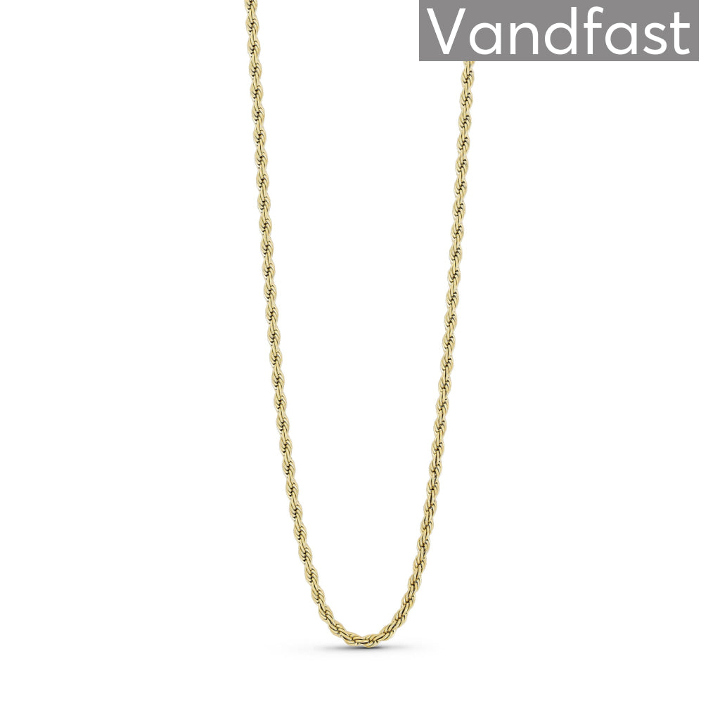 Annebrauner Swirl   Mm Halskæde 18k Guldbelagt