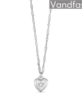 Annebrauner Zirconia Heart Halskæde