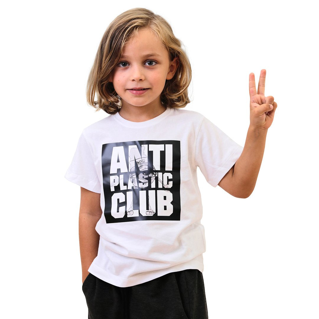 Anti Plastic Club Limiteret Hvid  -shirt Kids Dreng Pige