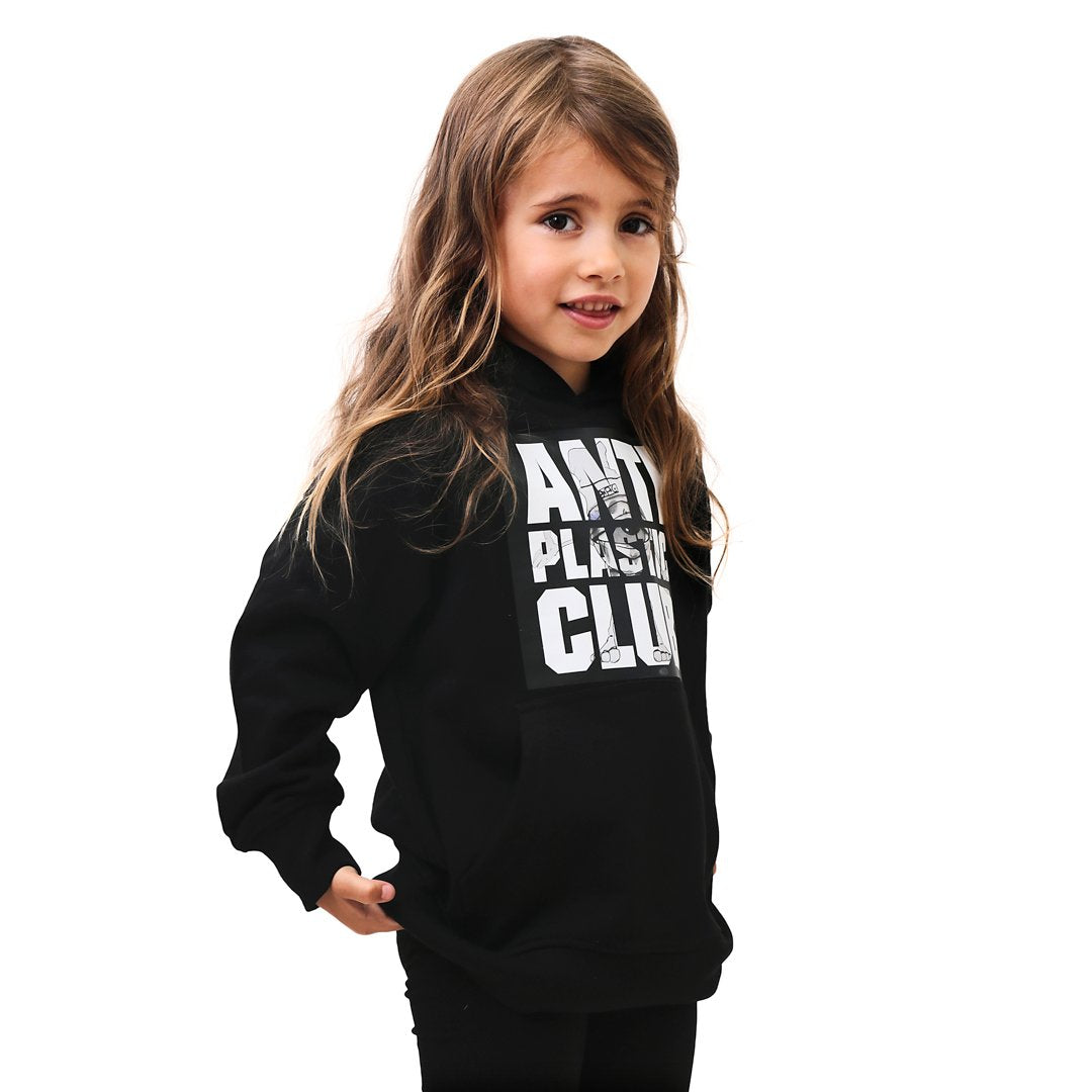Anti Plastic Club Limiteret Sort Hoodie   Hættetrøje Kids Dreng Pige