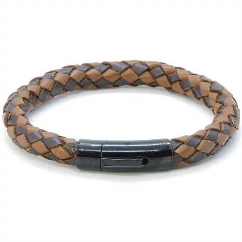 Armbånd Læder Mørk Lys