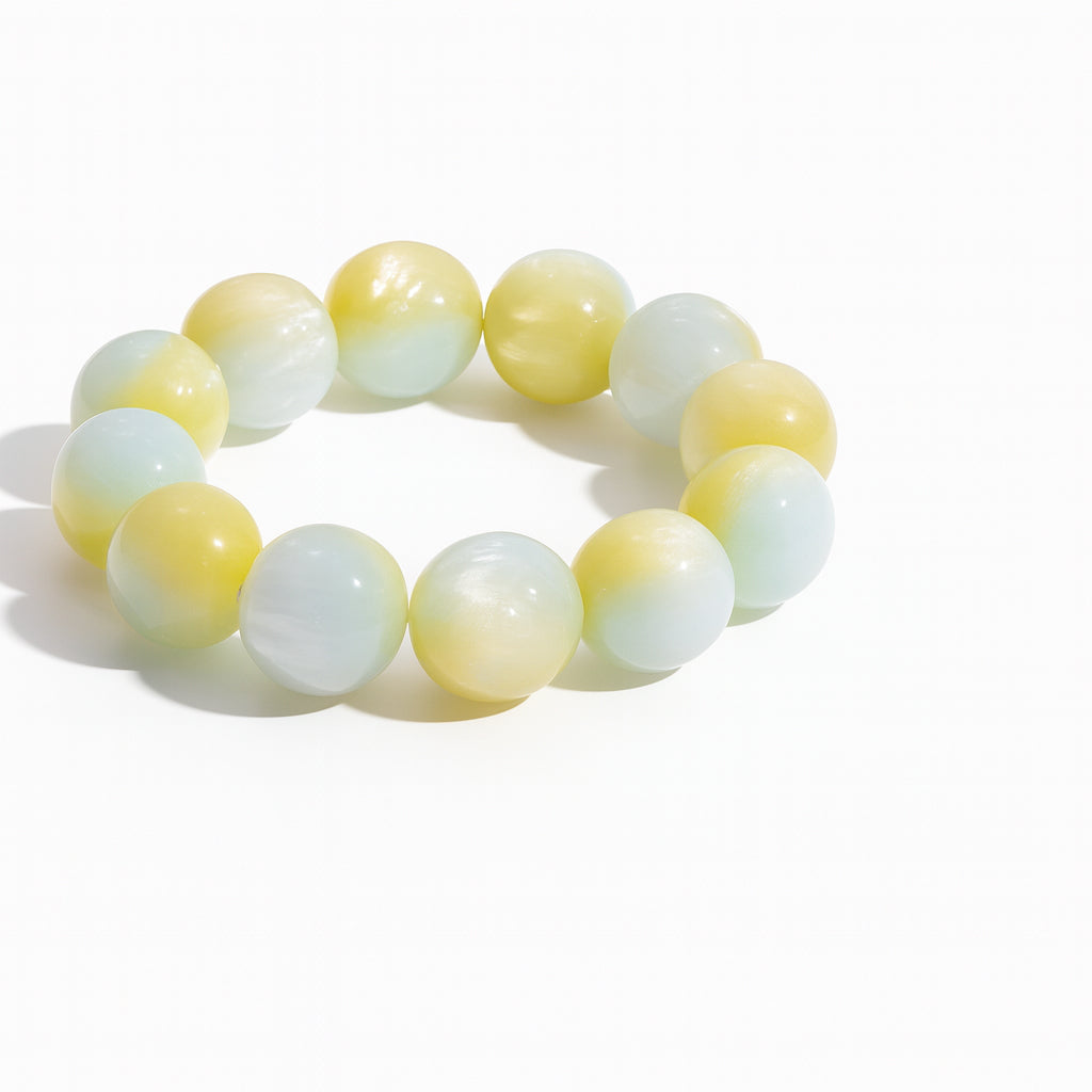 Armbånd  Pastelglow Frostet Mint Grøn   Pastel Gul