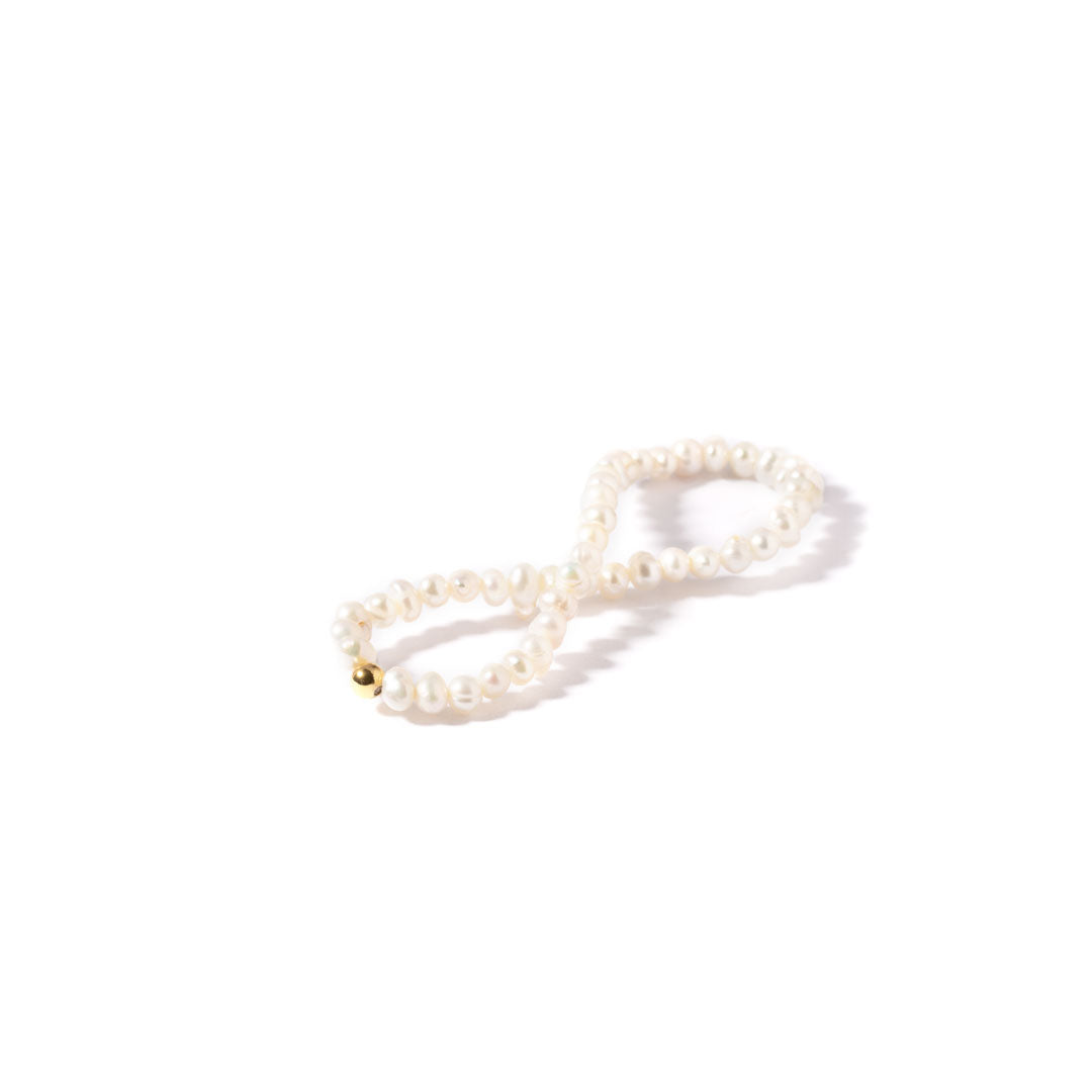 Armbånd  Pearlstring One Size Fits All Armbånd Hvide Ferskvandsperler