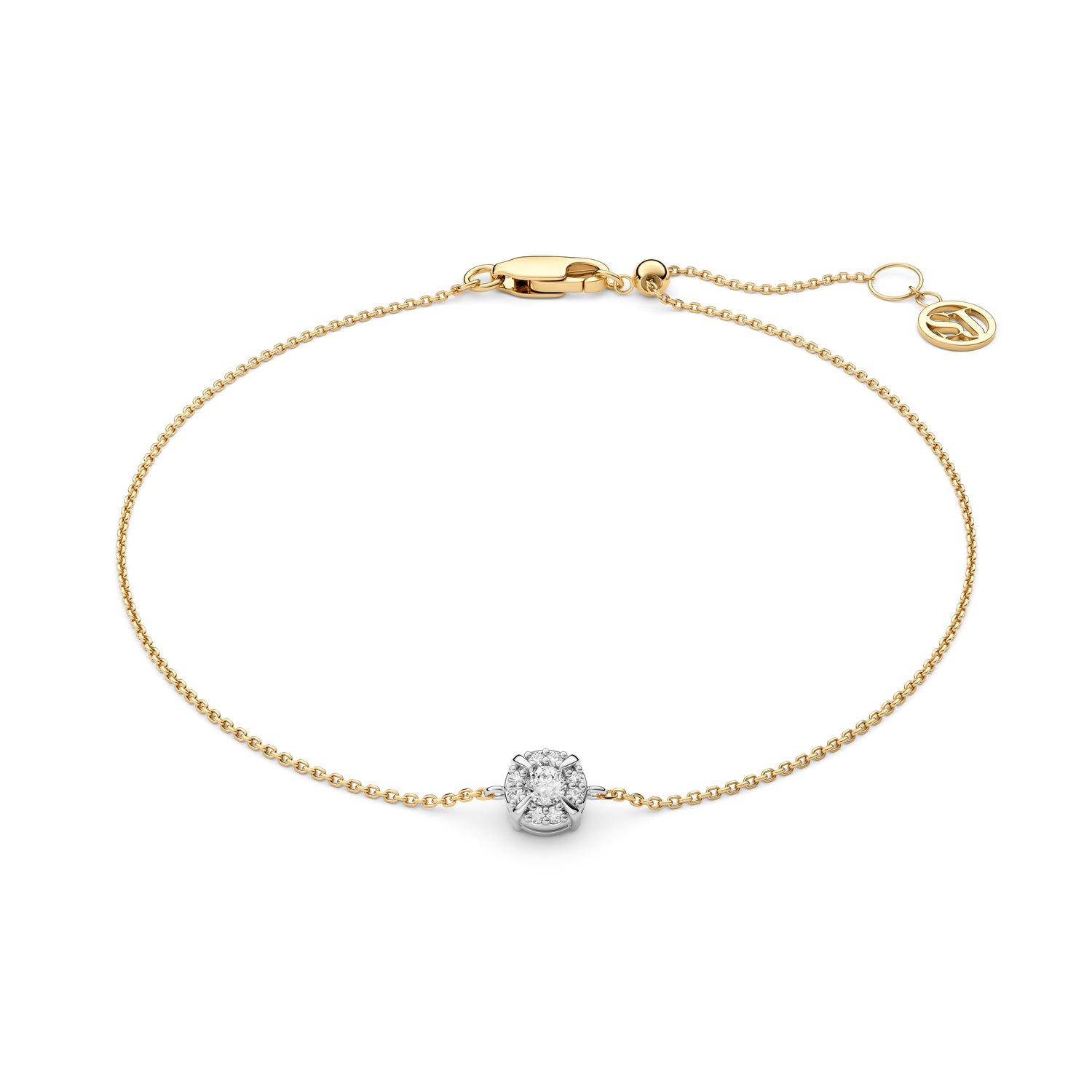 Armbånd Rome 14 Kt  Guld El  Hvidguld   09 Ct Tw  -  Vs Lab-grown Diamanter