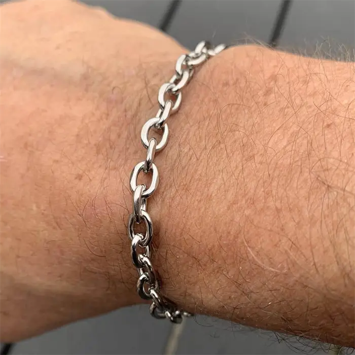 Armbånd Simpel   ædelstål 6mm  Chain