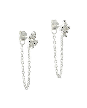 Aya Earstud Chain   Silver