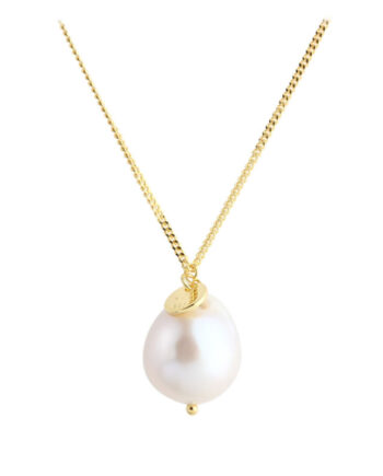 Barok Long Necklace   Golden