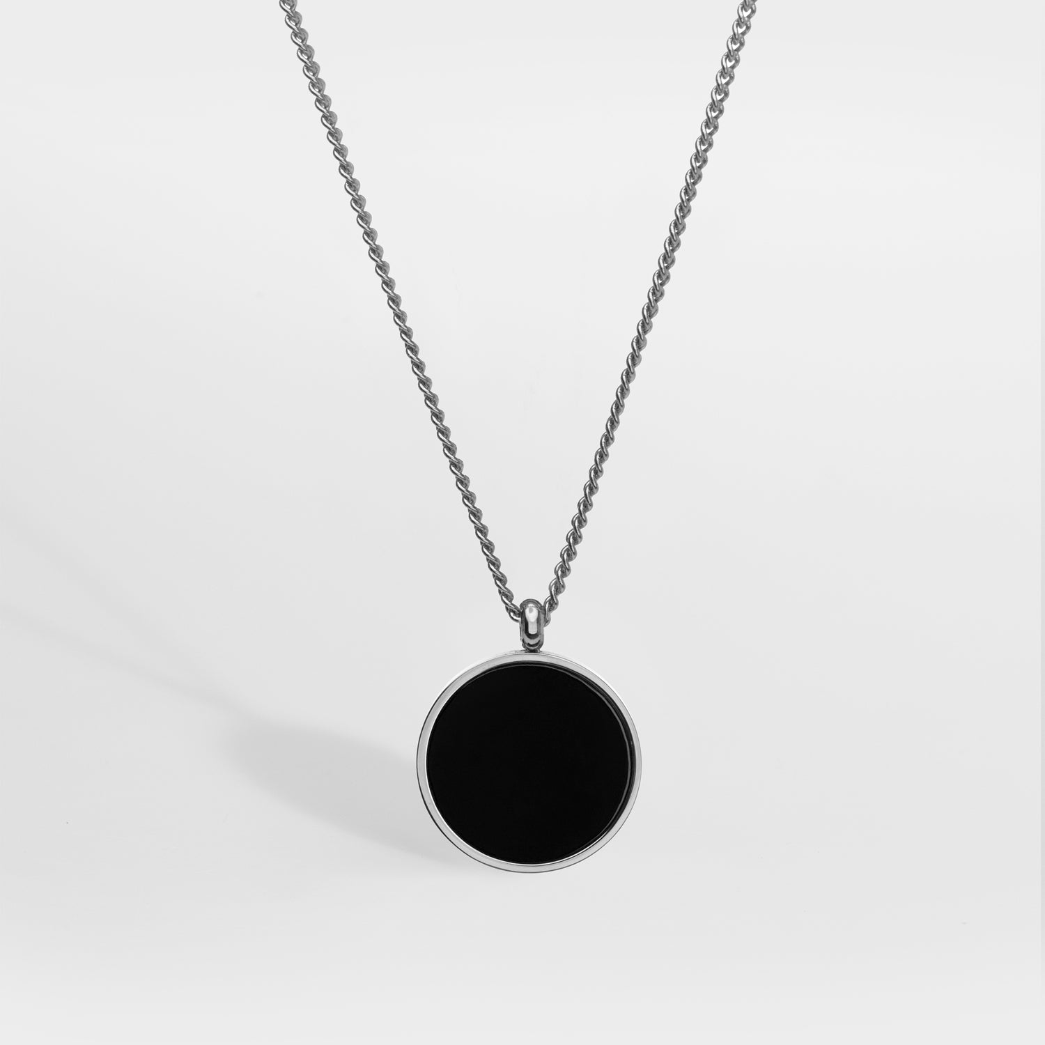 Black Onyx Halskæde Sølvtonet 60 Cm Herre Northern Legacy