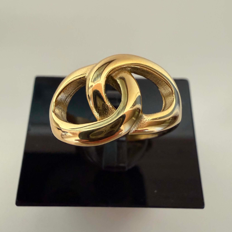 Blank Ring   Forgyldt Stål Nyhed 50