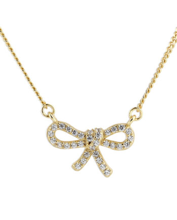 Bow Tie Necklace   Golden