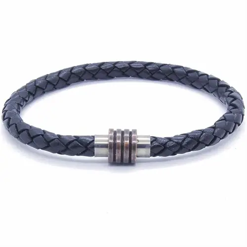 Bronz Leakos Herrearmbånd   Læder