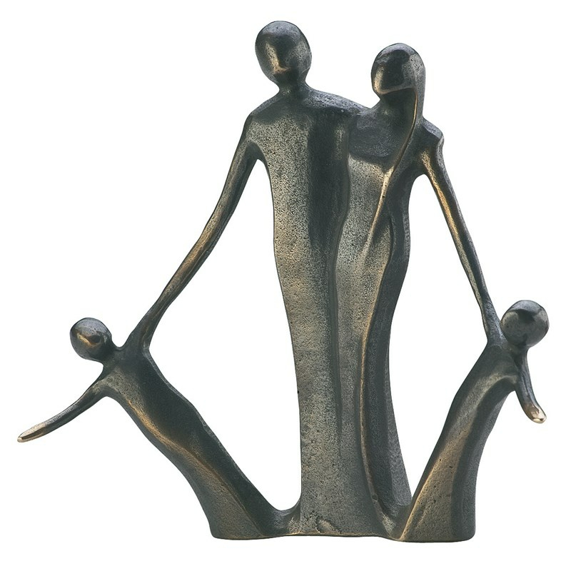 Bronzefigur Familie På    Højde 13 Cm  Gaveide 1099 - Kr  Hurtig Levering  Afsendes  -  Hverdag