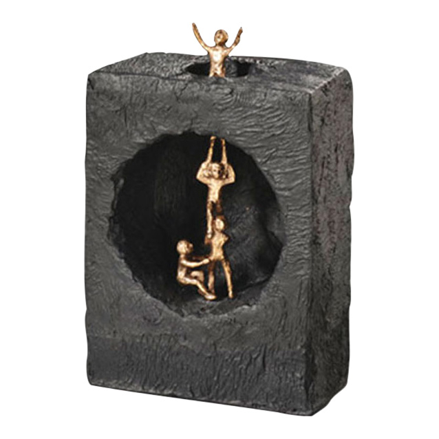 Bronzefigur  Quot Gensidigt Quot  19 Cm  Bronzeskulptur   Sort Sten 1995 - Kr  Køb Til Gave Eller Til Egen Glæde