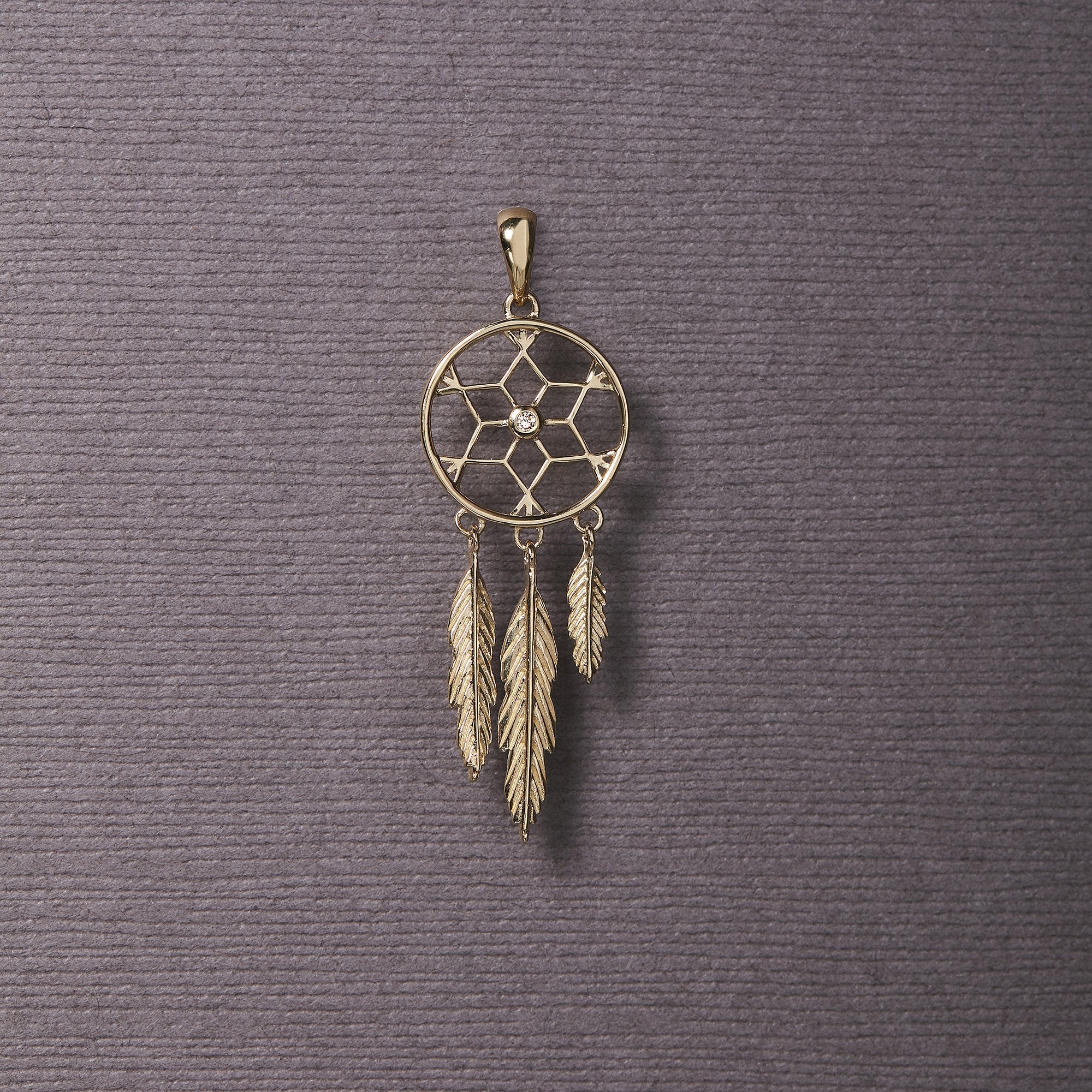 Catchingdreams Vedhæng 14 Karat Guld Med Diamant 10 Dages Levering