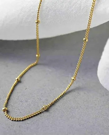 Choker Kæde   Forgyldt Sterling 35cm 5cm