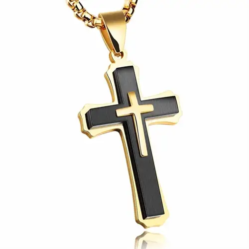 Christian Kors   Forgyldt Stål