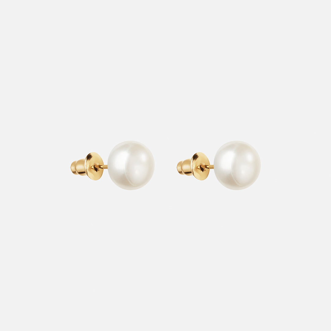 Classic Perlestuds øreringe 18k Guldbelagt