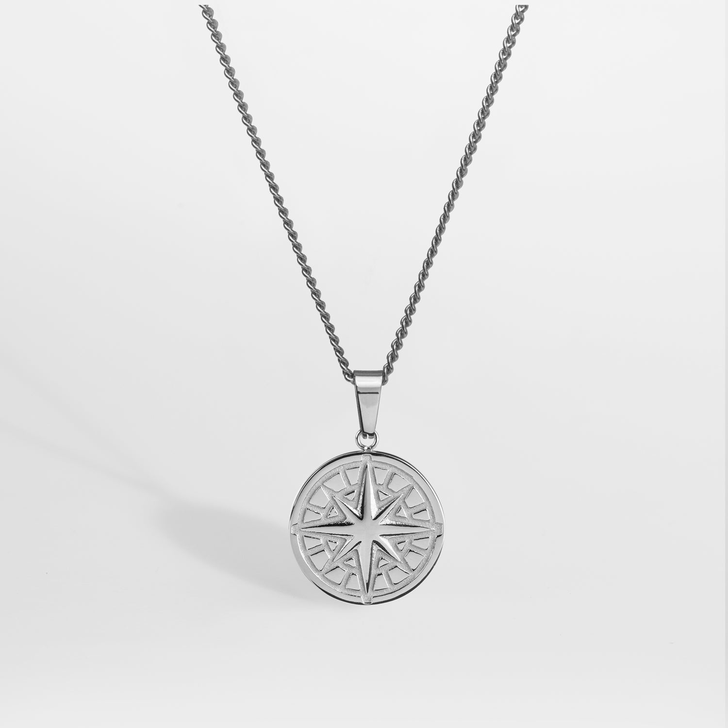 Compass Pendant      Sølv  60 Cm Herre Northern Legacy