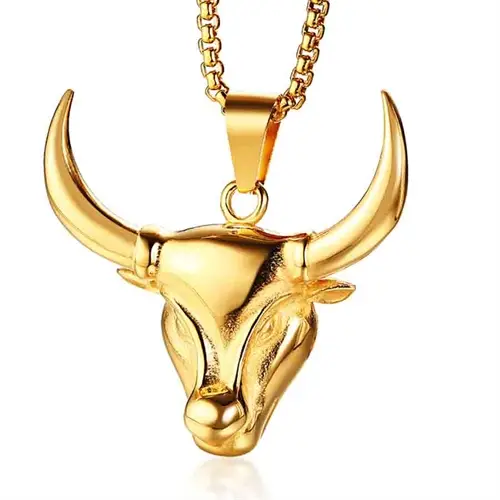 Cow Golden Halsmykke   Stål