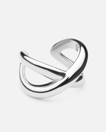 Cross Ring Sølvfarvet