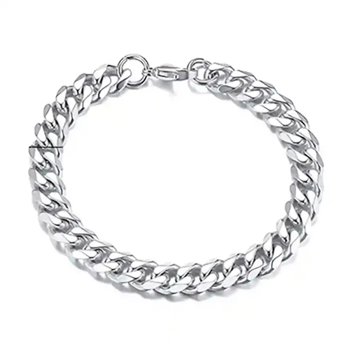Cuban Chain Klassisk Herrearmbånd   Rustfri Stål     Mm