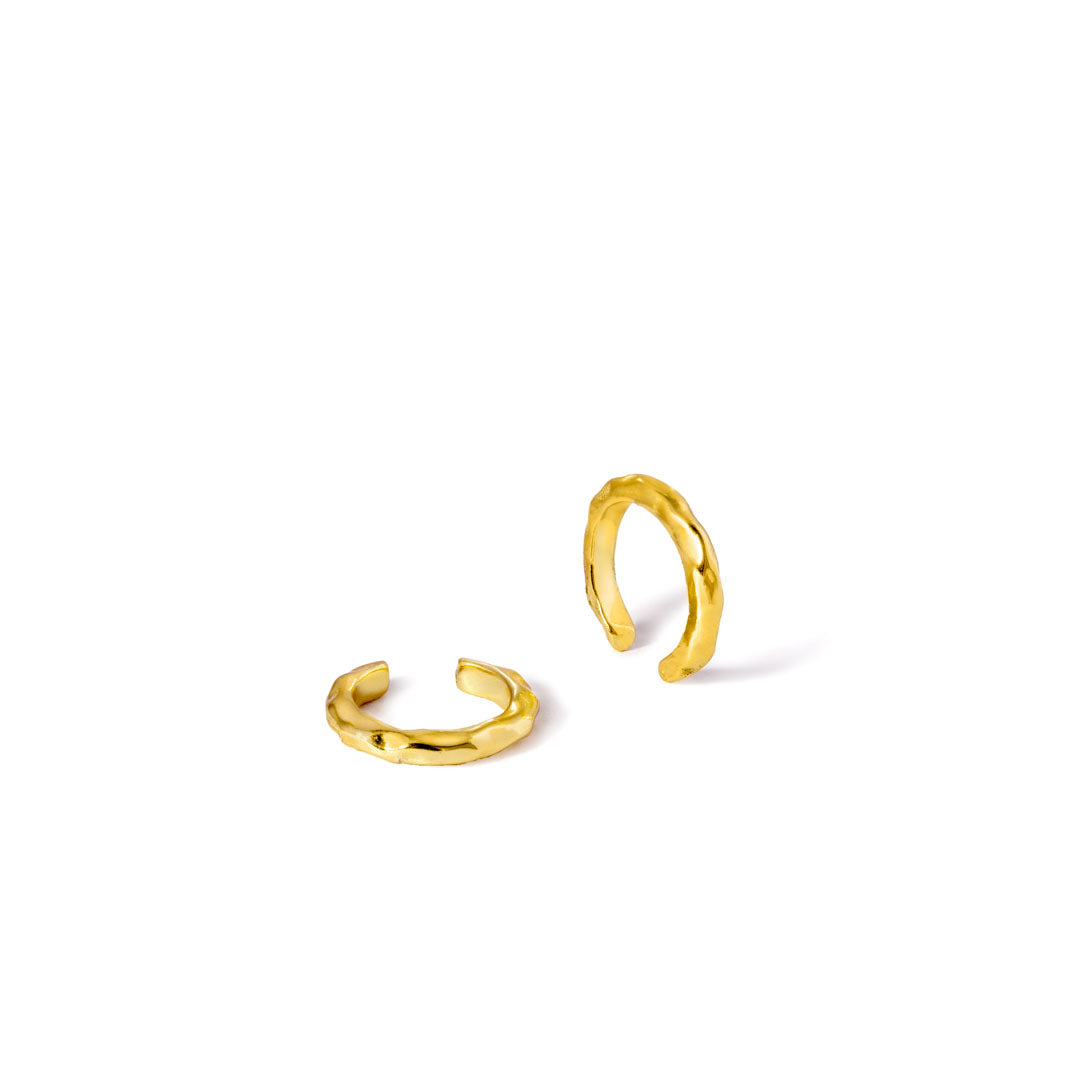 Cuff   ørering  Cuffy 18 Karat Guldbelagt Sterling Sølv  Sæt Eller Enkeltvis