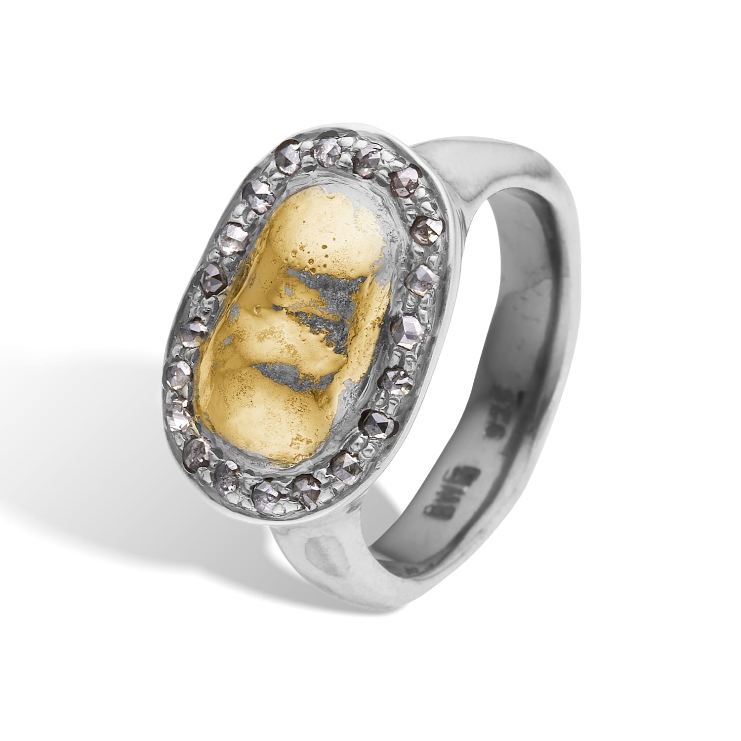 Dagmar Signet Pavé Ring 52
