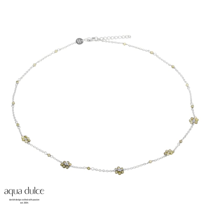 Daisy Olive Necklace   Silver