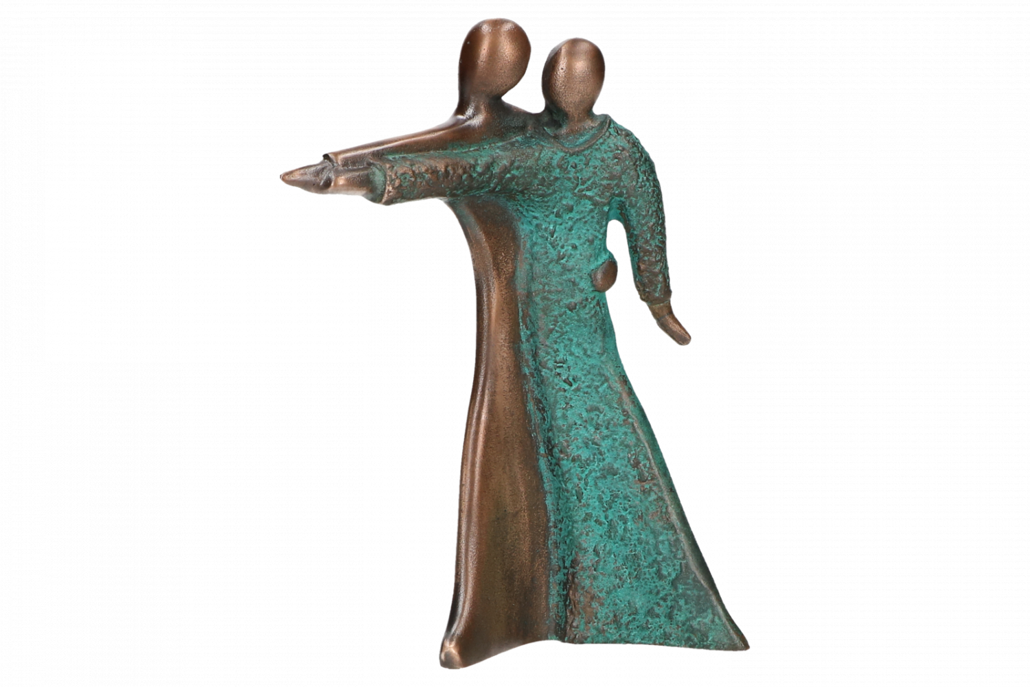 Dansende Par ægte Bronze Skulptur Figur  Højde 14 Cm  Flot Gave  Hurtig Levering