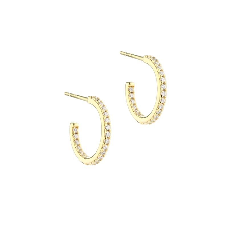 Daphne Hoop Small   Golden