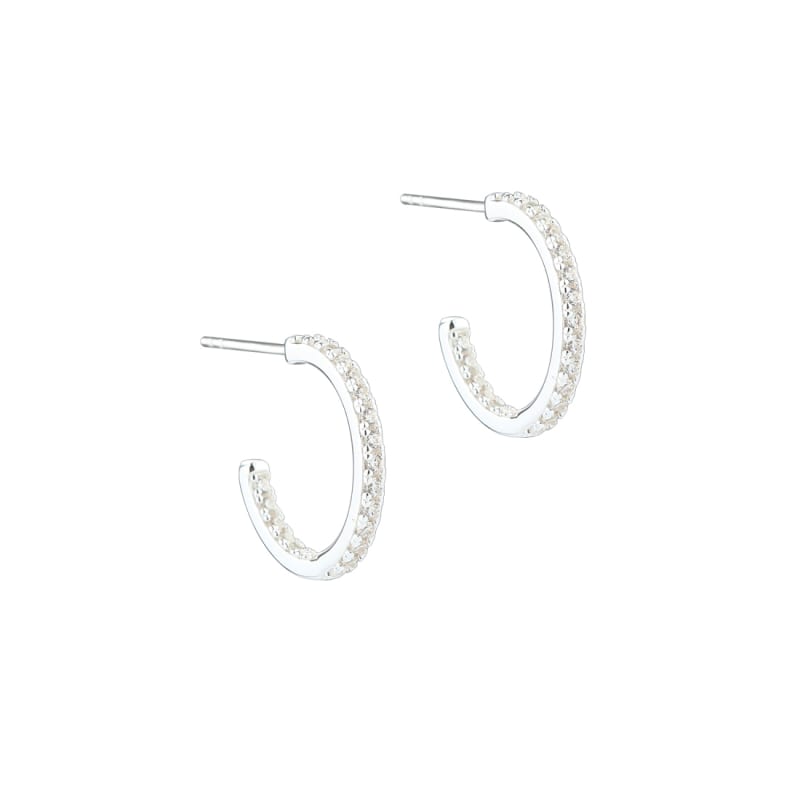 Daphne Hoop Small   Silver