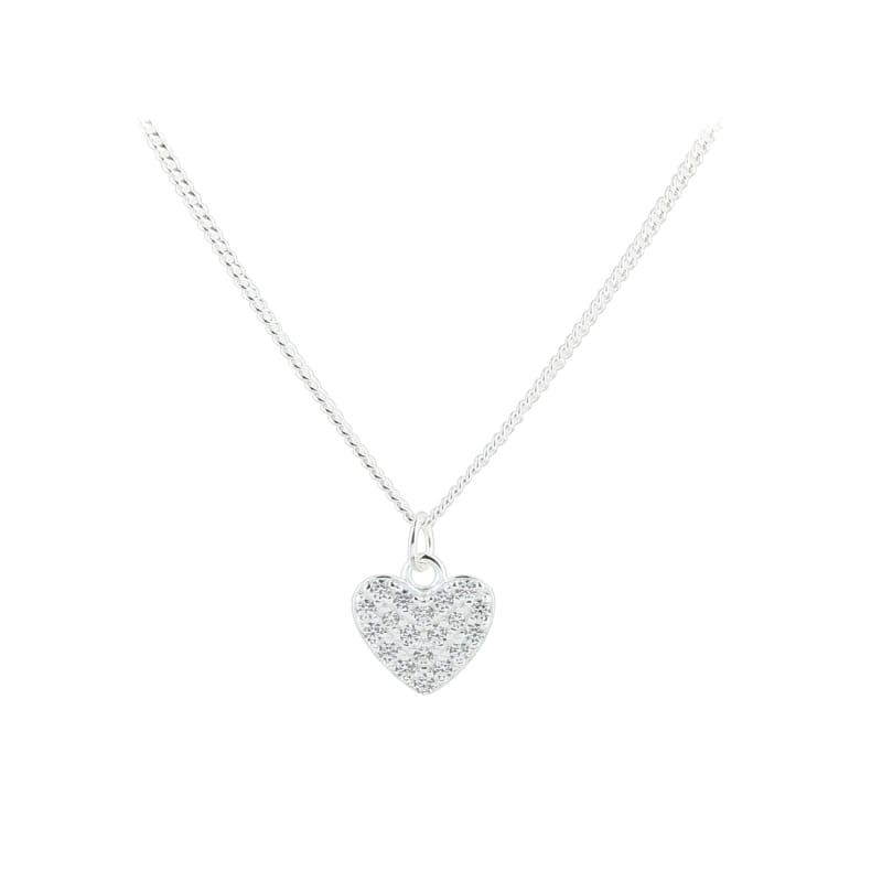 Darling Heart Necklace   Silver