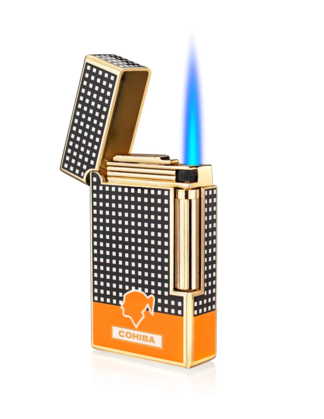 Derui Cigar-og Cigaret Jet Flint Kvalitets Lighter Og Stormlighter Med Cigar Punch